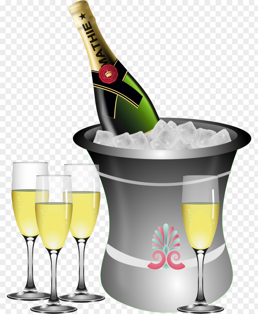 Cheers New Year's Day Eve Champagne Clip Art PNG