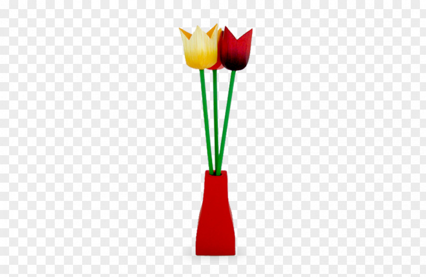 Tulip Petal Plant Stem Vase PNG