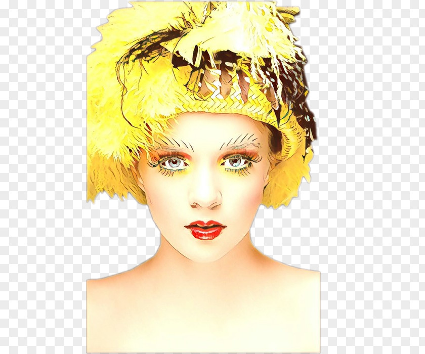 Forehead Lip Hair Face Headpiece Yellow Head PNG