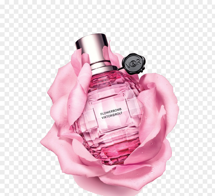 Pink Perfume Viktor&Rolf Eau De Toilette Aroma Bergamot Orange PNG