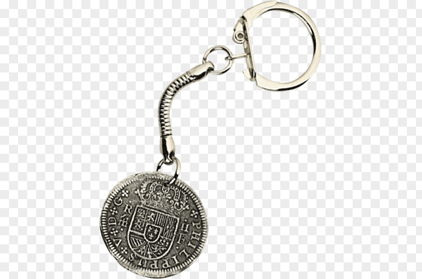 Pirate Treasure Rings Key Chains Silver PNG
