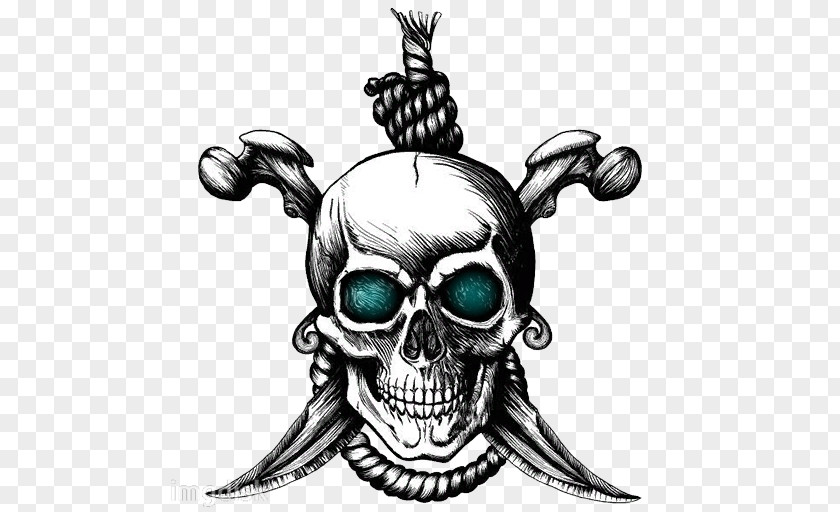 Skull Jolly Roger Tattoo Artist Drawing PNG