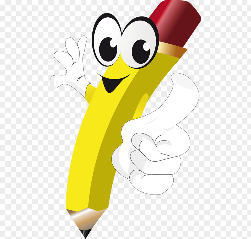 Cartoon Pencil Illustration PNG