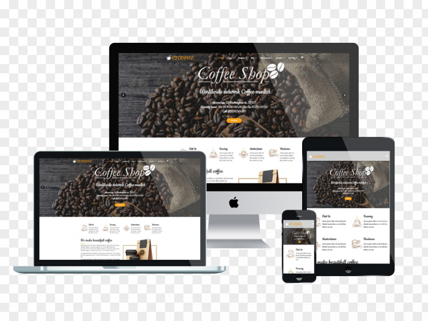 Coffee Theme Responsive Web Design Joomla Template Bootstrap PNG