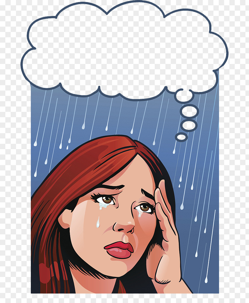 Crazy Collapse, Beauty Dialog Box Drawing Crying Cartoon Illustration PNG