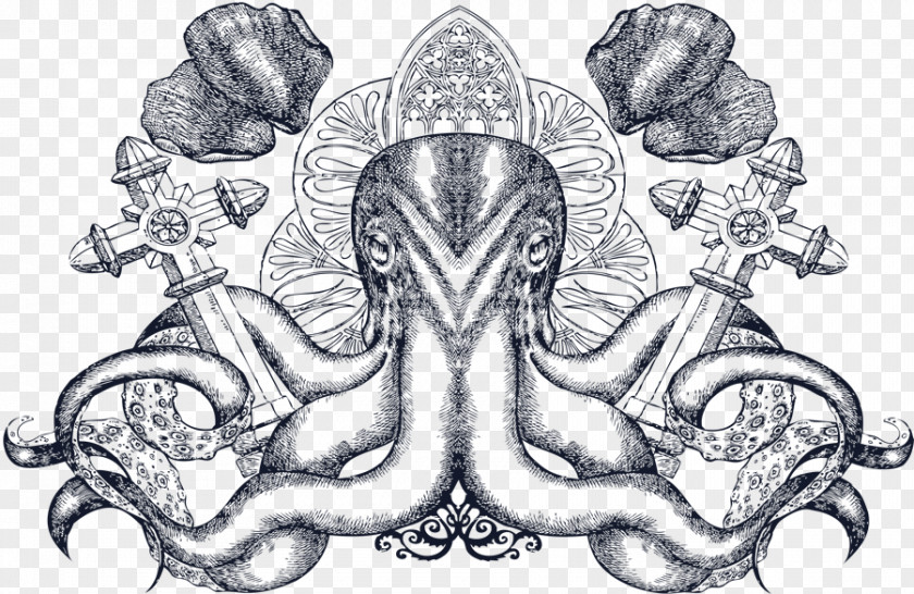 Cthulhu Octopus The Spawn Of Nyarlathotep Illustration PNG