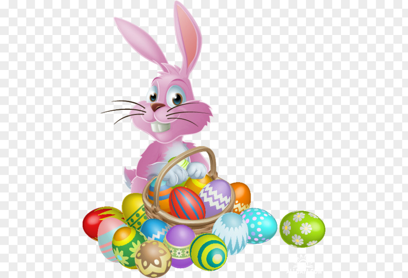 Easter Bunny Rabbit Egg Clip Art PNG