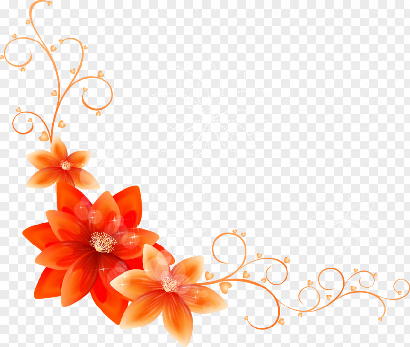 Flower Border Adobe Illustrator PNG