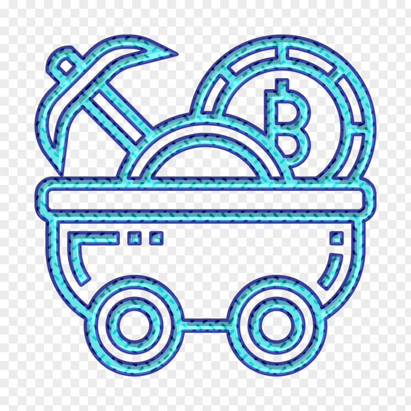 Mine Cart Icon Blockchain Bitcoin PNG