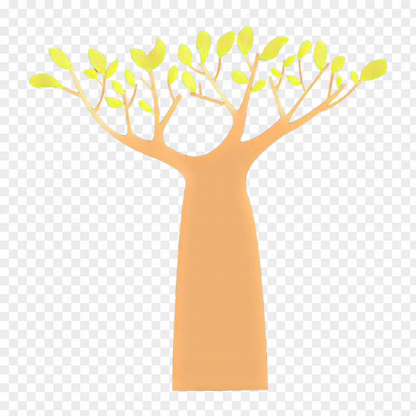 Yellow Tree Leaf Hand Branch PNG