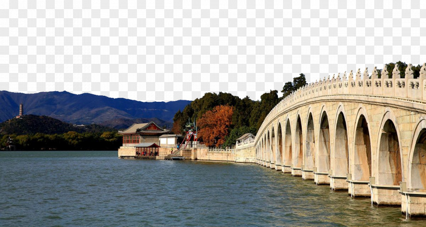 Summer Palace 17 Arch Bridge Landscape Stone U4f5bu9999u95a3 PNG