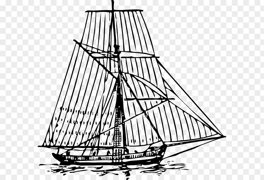 Vector English Sailboat Ship Clip Art PNG