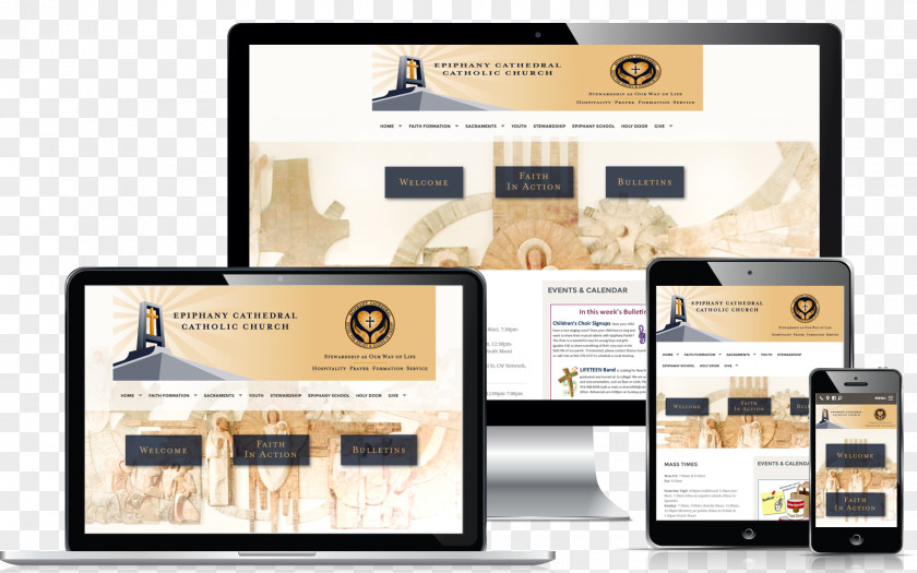 Web Design Responsive Template System Christian Church PNG