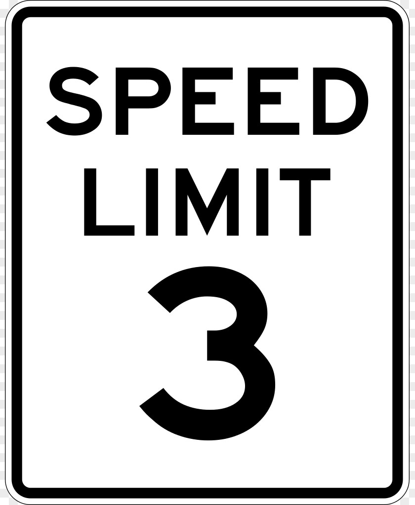 Cliparts Speed Limit 3 United States Car Traffic Sign PNG