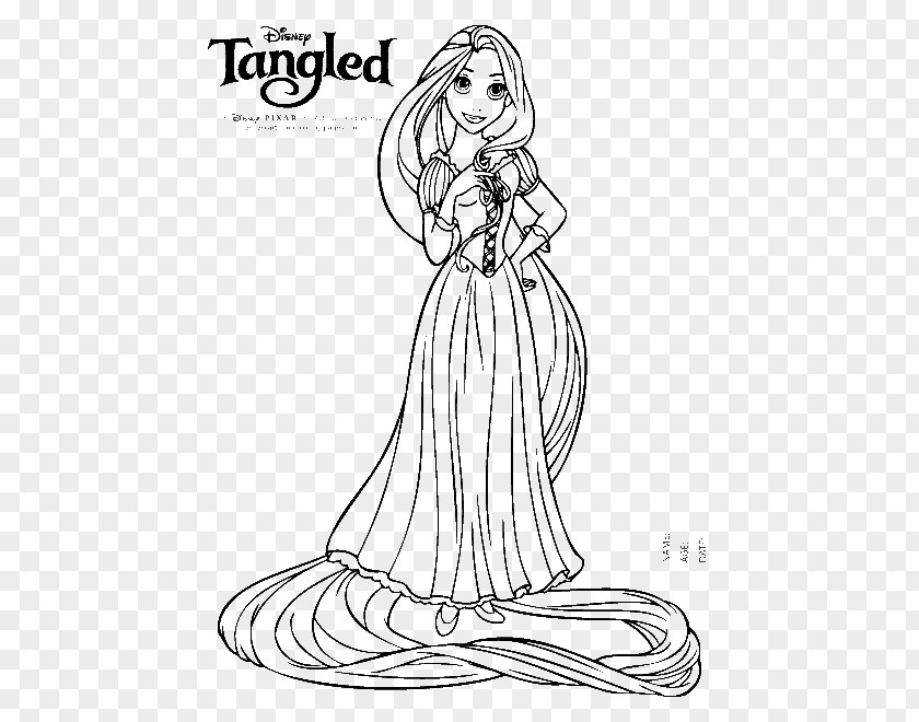 Disney Princess Rapunzel Coloring Book Tangled Fairy Tale PNG