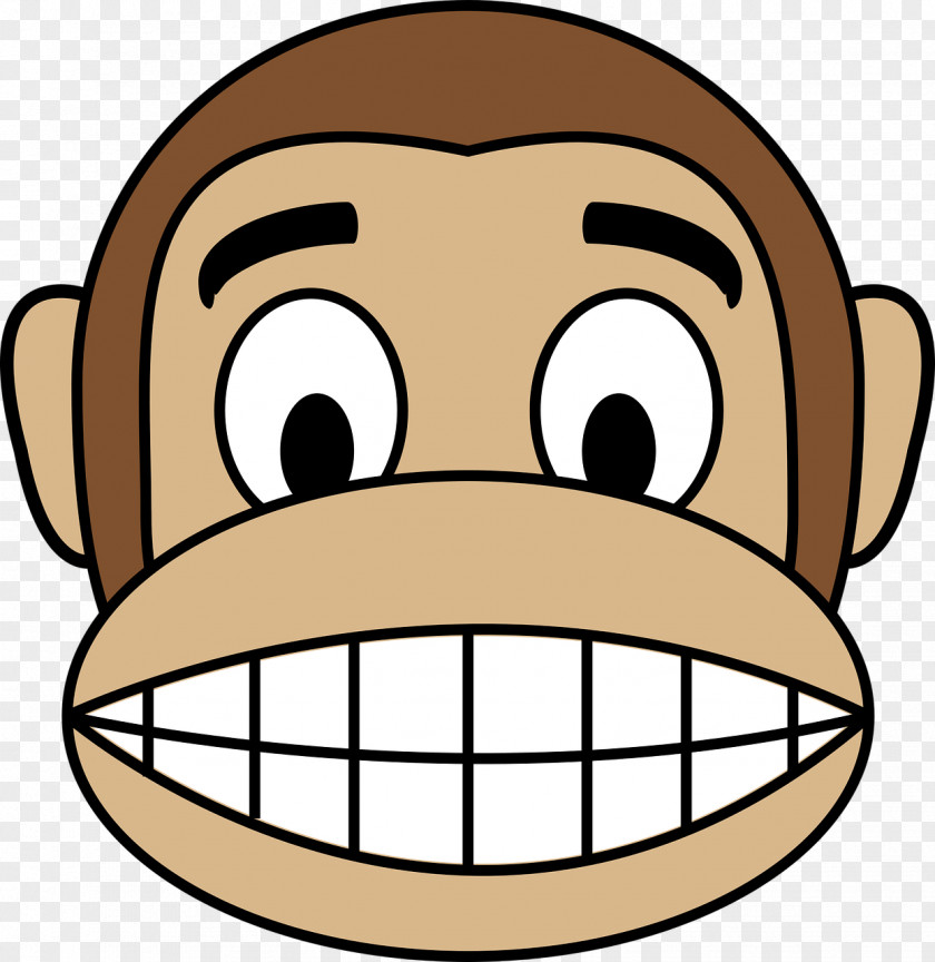 Emoji Face Ape Chimpanzee Monkey Clip Art PNG