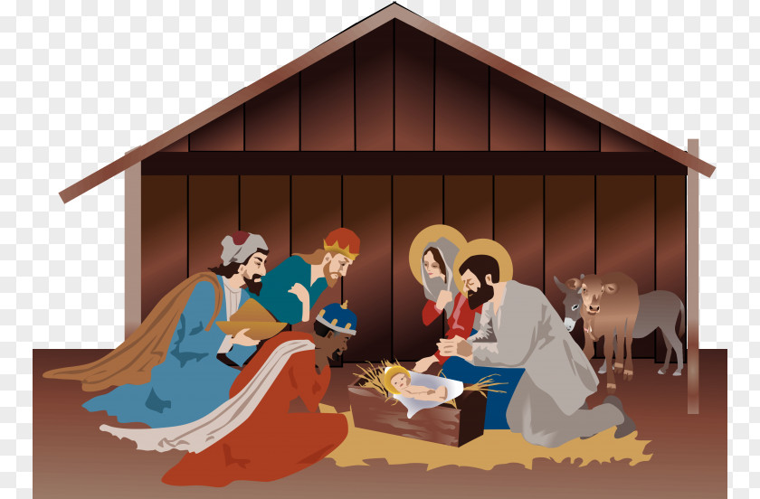 January Scene Nativity Of Jesus Christmas Day Clip Art PNG