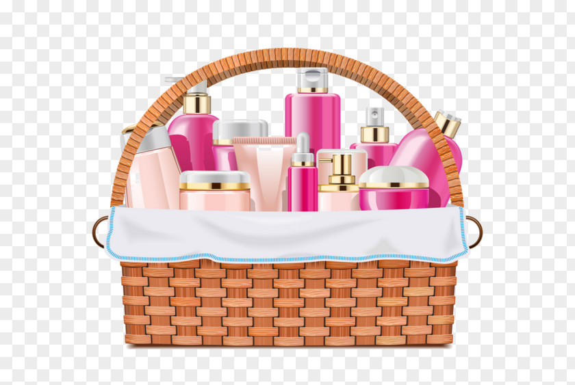 Pink Picnic Basket Hamper Home Accessories PNG