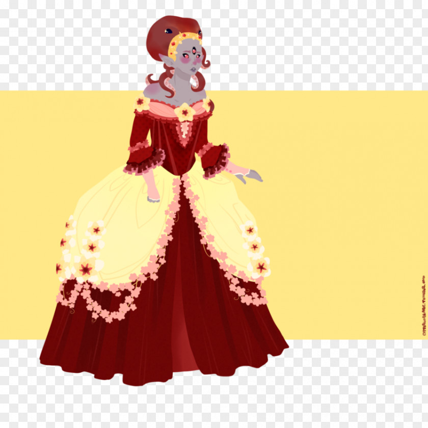 Rococo Costume Design Gown Cartoon PNG