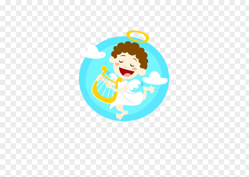 Cute Angel Holding A Violin PNG