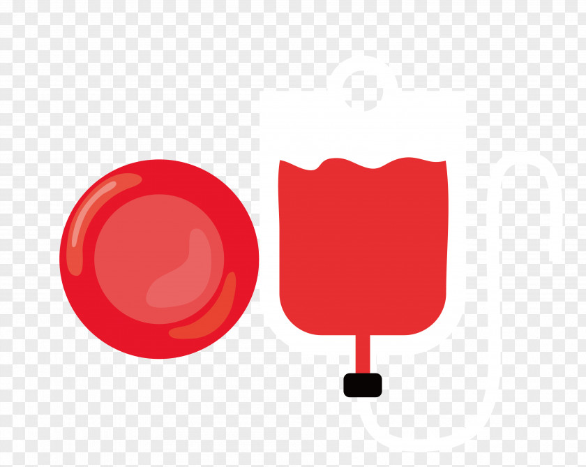 Vector Red Blood Cell Transfusion Bag Material Illustration PNG