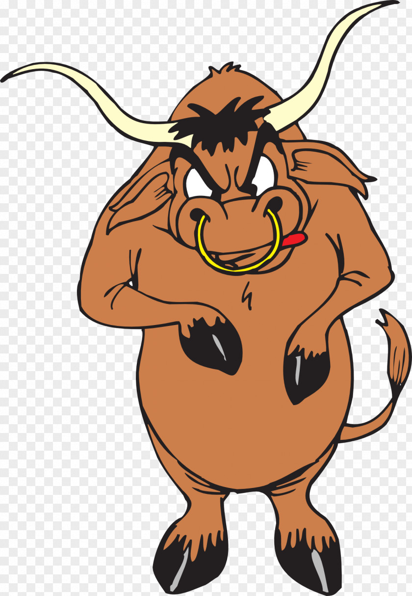 Angry Cow Wearing A Nose Ring Pit Bull Bulldog Clip Art PNG