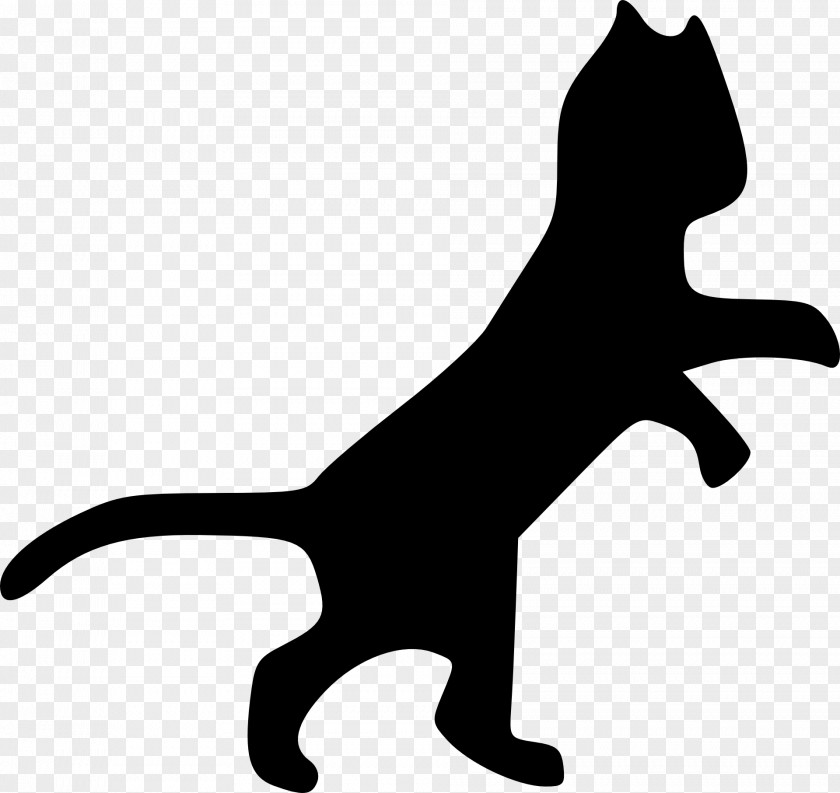 Animal Silhouettes Cat Kitten Clip Art PNG