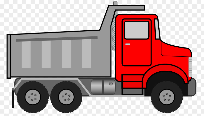 Big Red Truck Pickup Car Dump Clip Art PNG