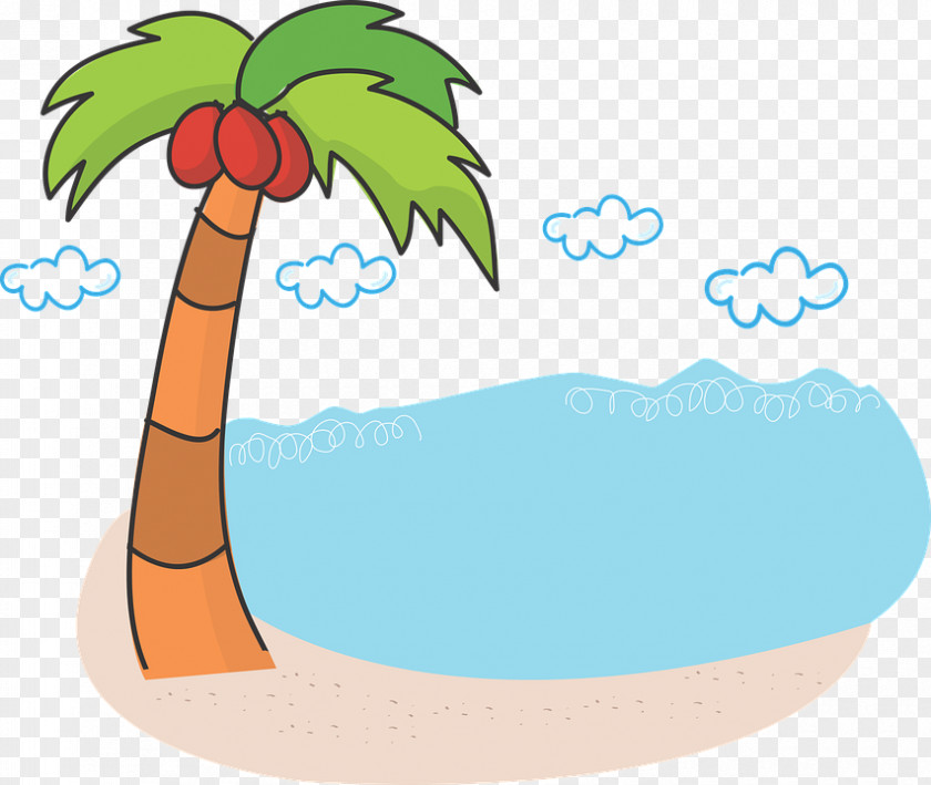 Beach Clip Art Vector Graphics Palm Trees Image PNG