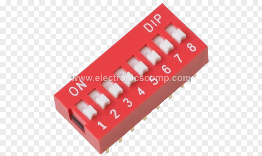 Dip Electronic Component DIP Switch Electrical Switches Electronics Dual In-line Package PNG