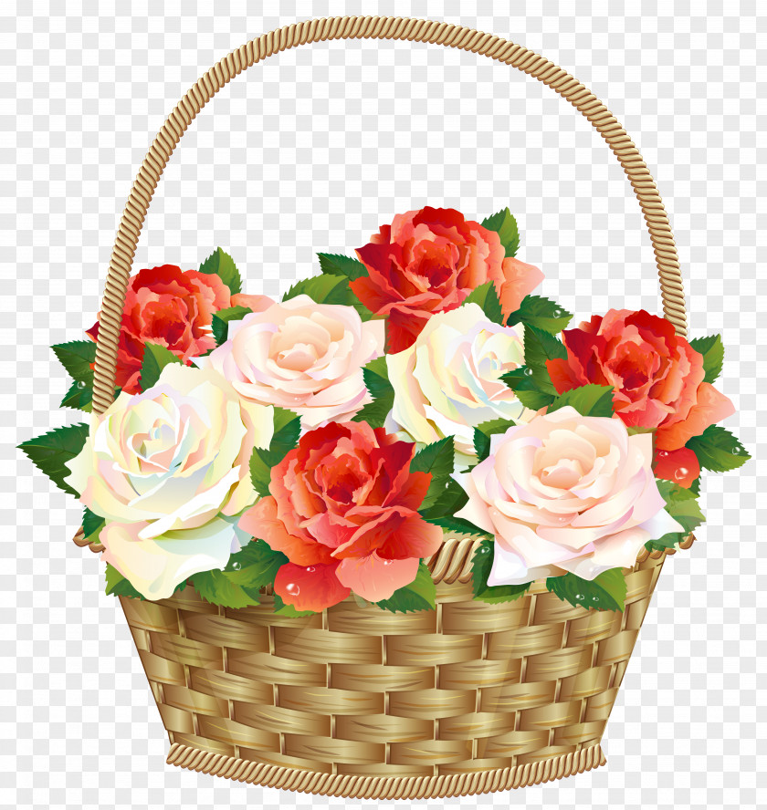 Rose Basket Stock Photography Wicker Clip Art PNG