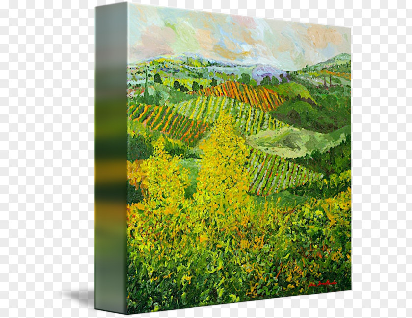 Yellow Leaves In Kind Canvas Print Work Of Art Giclée PNG