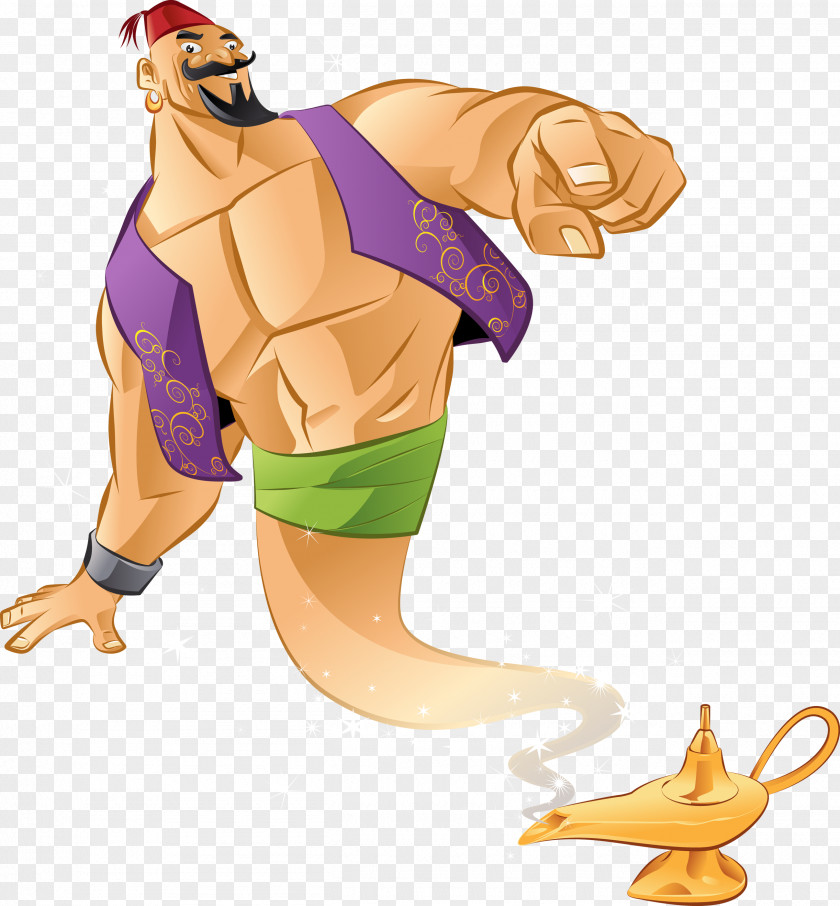 Aladdin Genie One Thousand And Nights Book PNG