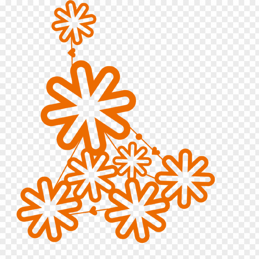 Cartoon Snow Snowflake PNG