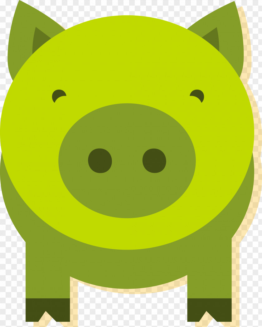 Green Piggy Bank Domestic Pig Clip Art PNG