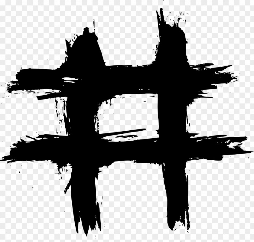 Grunge Cross Hashtag Abbreviation Symbol PNG