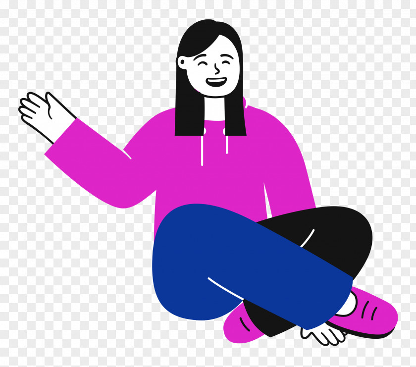 Sitting On Floor Sitting Woman PNG