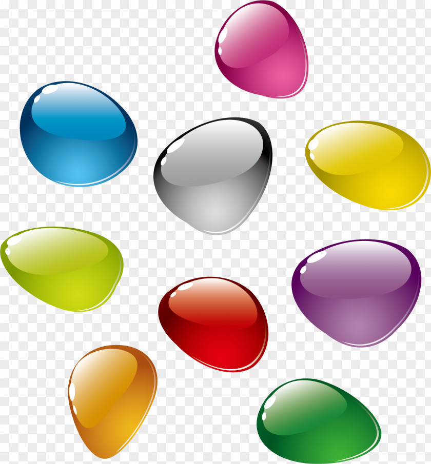 Vector Colorful Stone Material Rock Pebble Color PNG