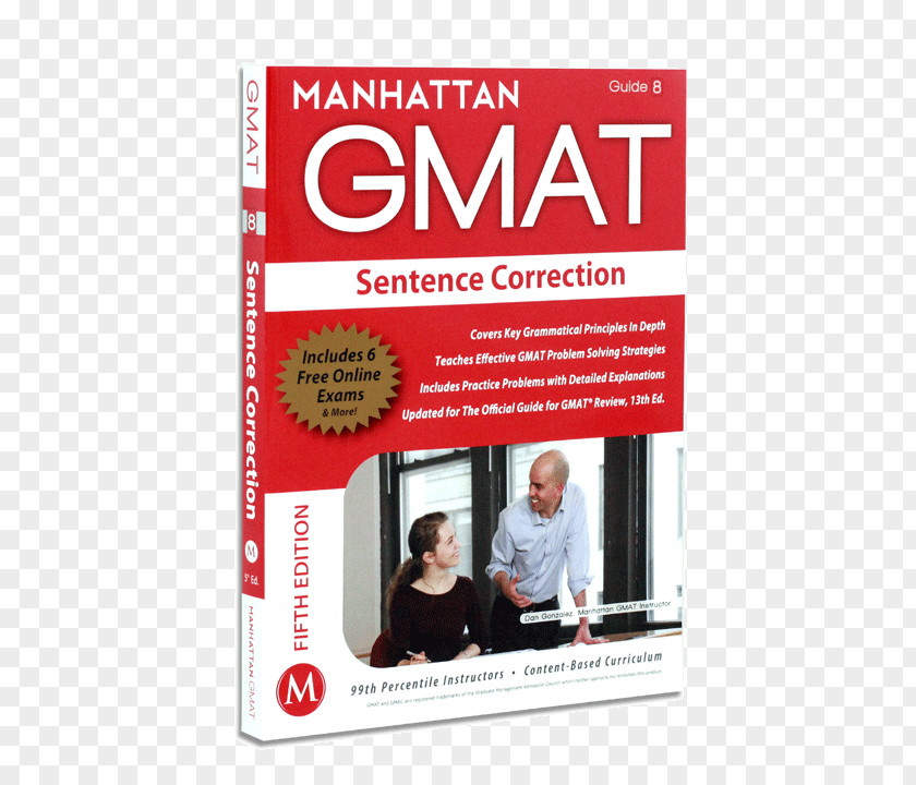 Book Graduate Management Admission Test Manhattan GMAT Verbal Strategy Guide Set, 4th Edition Sentence Correction Guide, 5th Advanced Quant PNG