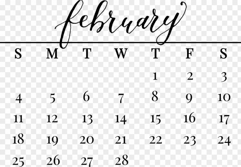 Calendar February Time PNG