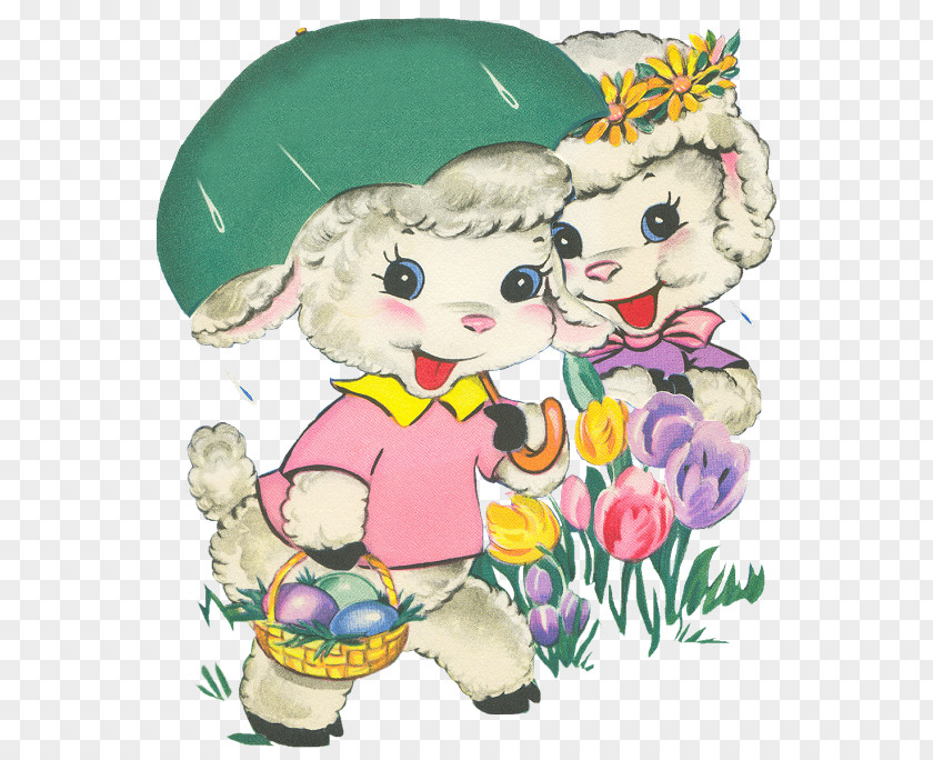 Easter Lamb Bonnet Greeting & Note Cards Egg PNG