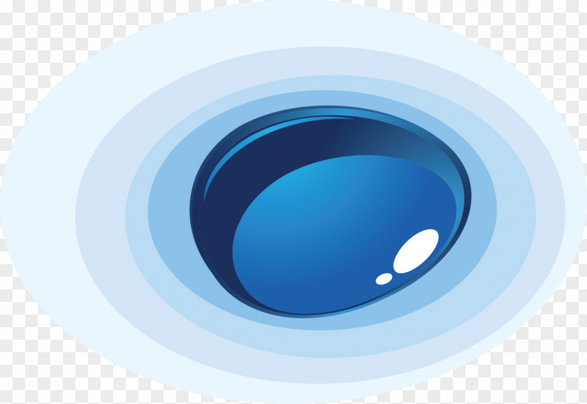 Gradient Blue Water Halo Light PNG