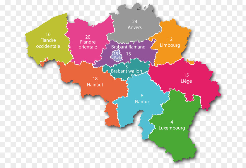 Map Provinces Of Belgium Flemish Region Brussels Wallonia PNG