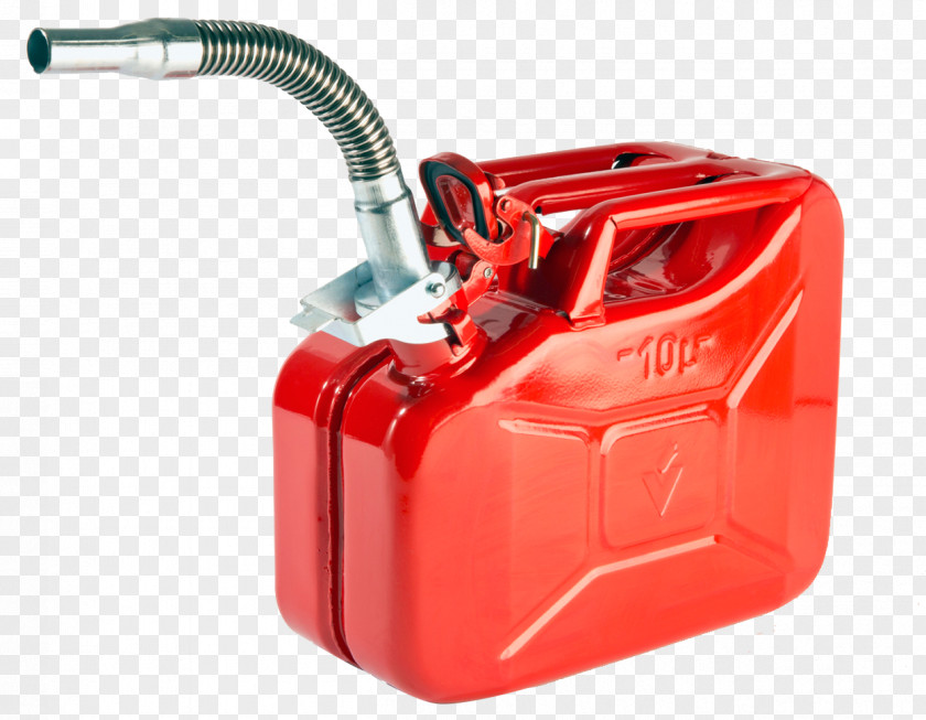 Red Plastic Petrol Tank Car Gasoline Jerrycan Fuel PNG