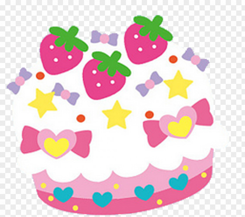 Lovely Cake Strawberry Cream Clip Art PNG