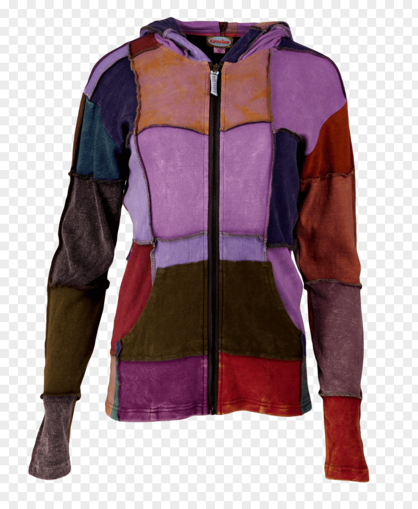 Purple Hippie Dress Hoodie Jacket Textile Sleeve Patchwork PNG