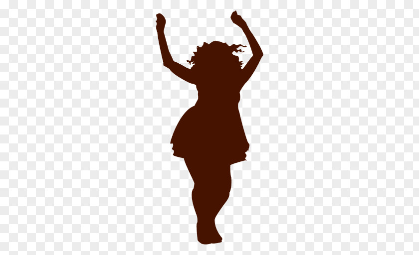Silhouette Child Female Dance PNG
