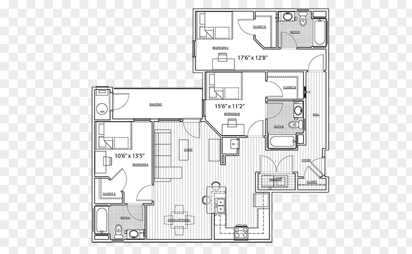 Apartment Floor Plan The Pavilion At North Grounds Apartments House Recreation Center PNG