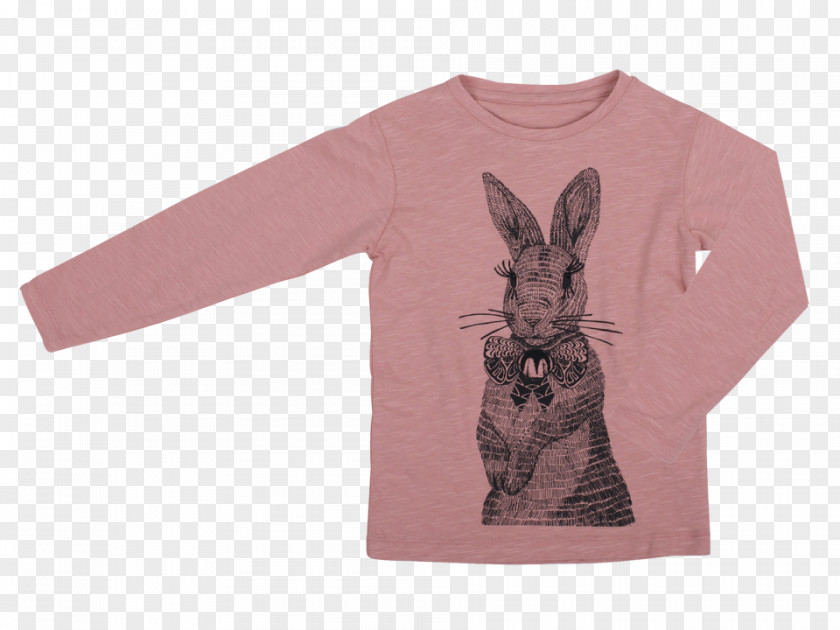 Bella Bunny T-shirt Sleeve Pink M Neck PNG