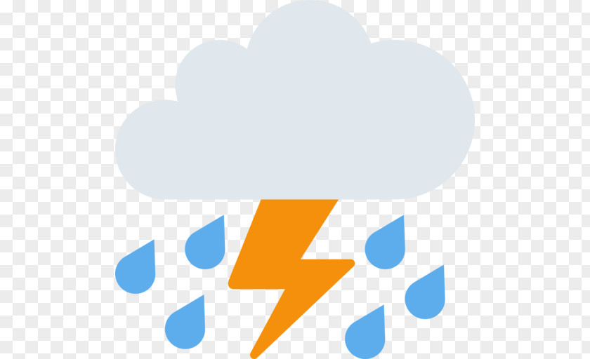 Emoji Severe Thunderstorm Warning Rain PNG